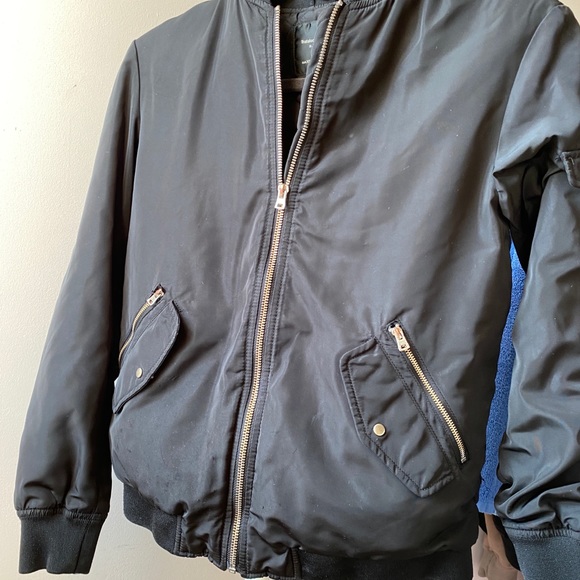XS Zara black bomber jacket - Picture 1 of 4
